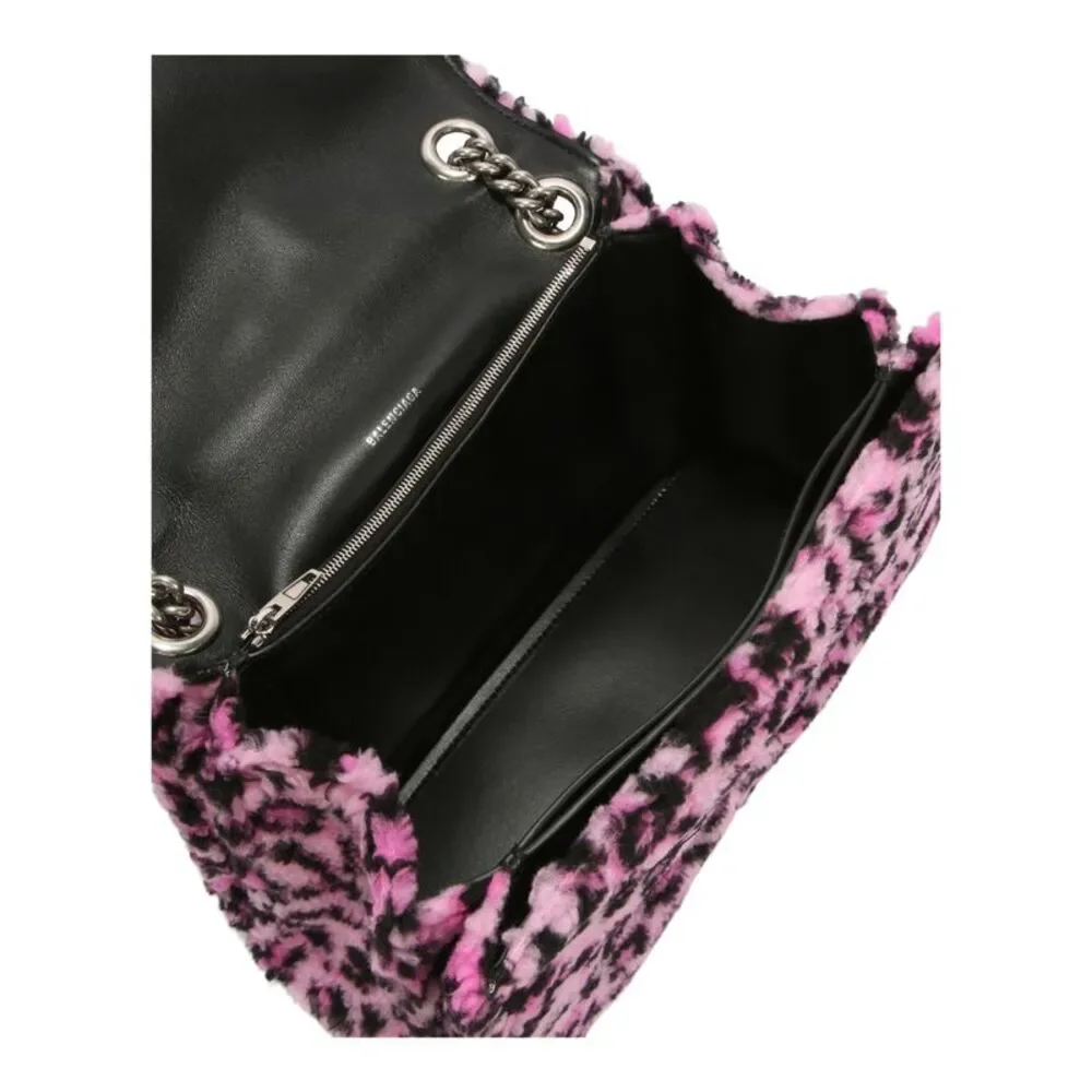 Balenciaga Crush Medium Chain Bag In Lepoard Print Womens